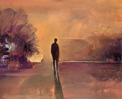 Un sognatore - Pittura contemporanea di paesaggi ad olio, artista polacco