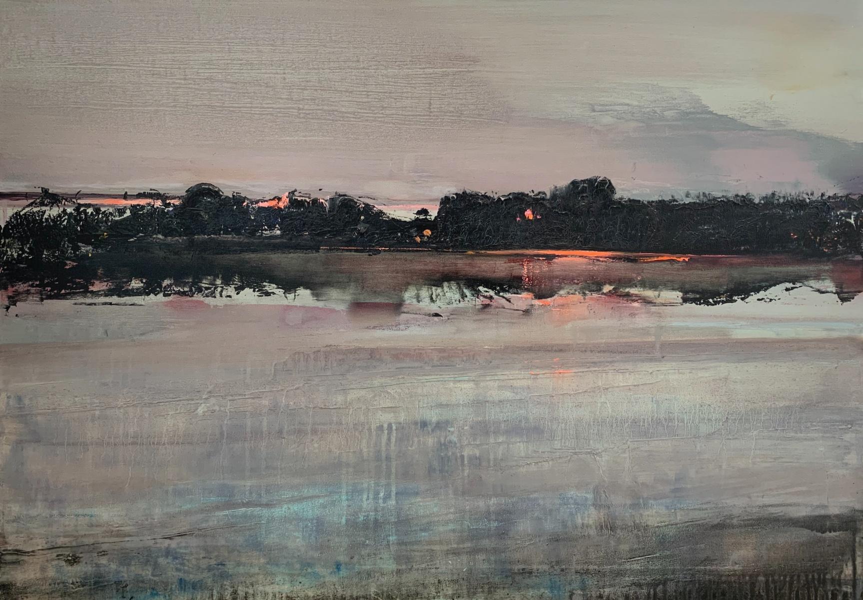 Barbara Hubert Landscape Painting - A horizon. Holland - Contemporary Oil Painting, Landscape, Polish art