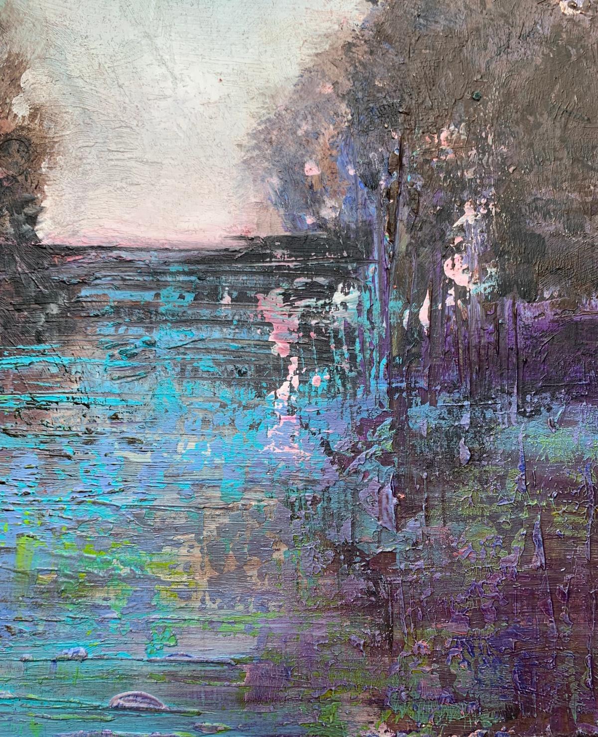 Un paysage 2. Peinture acrylique contemporaine, figurative, art polonais - Autres styles artistiques Painting par Barbara Hubert