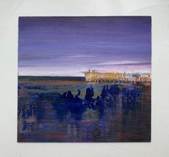Un paesaggio 3. Pittura acrilica contemporanea, paesaggio, arte polacca