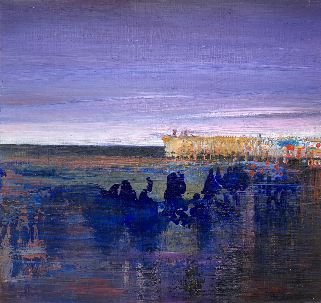 Landscape Painting Barbara Hubert - Un paysage 3. Peinture acrylique contemporaine, paysage, art polonais