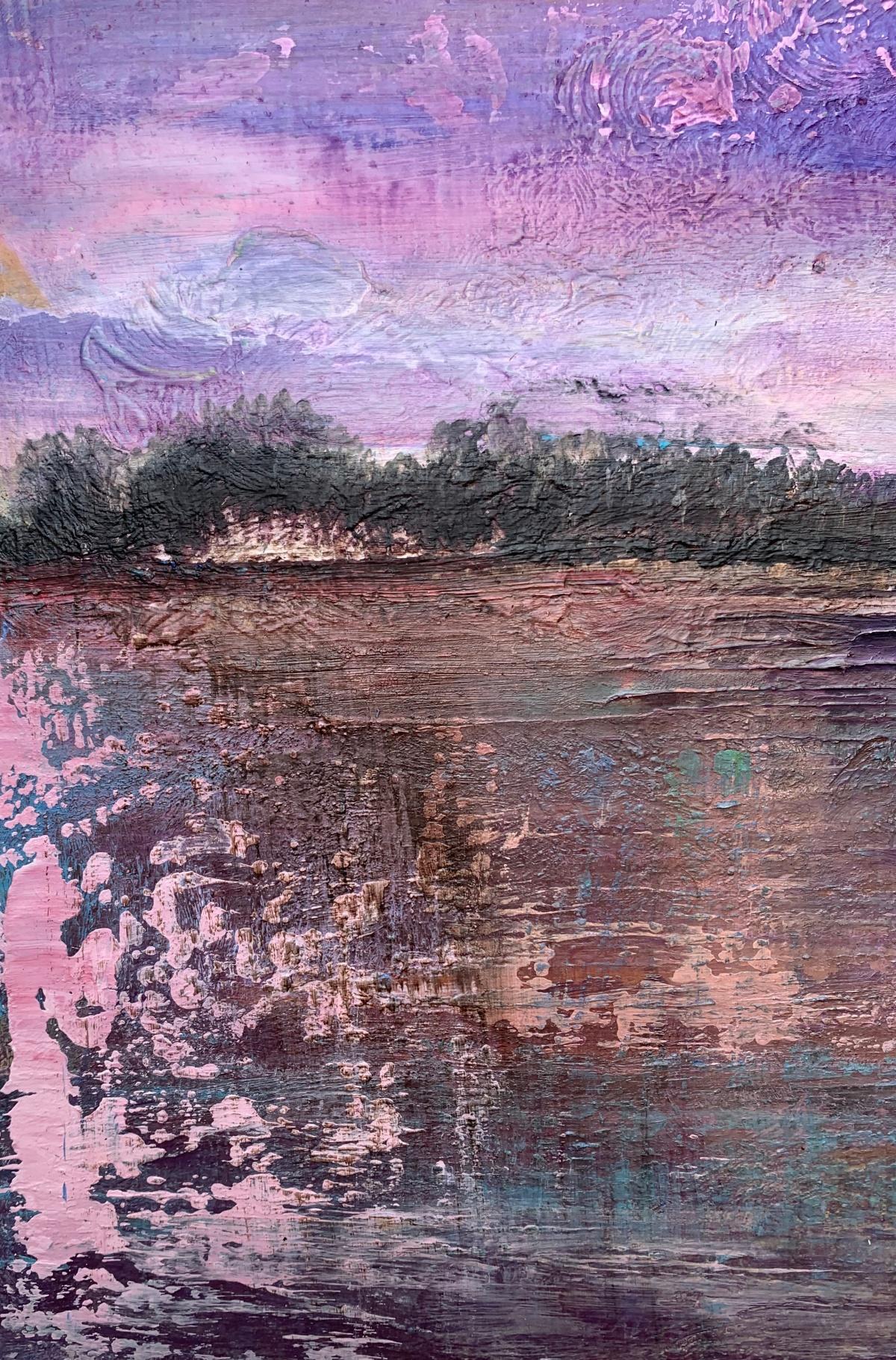 Un paysage 4. Peinture acrylique contemporaine, figurative, art polonais - Autres styles artistiques Painting par Barbara Hubert