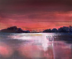 Un paysage - Peinture à l'huile contemporaine, artiste polonais