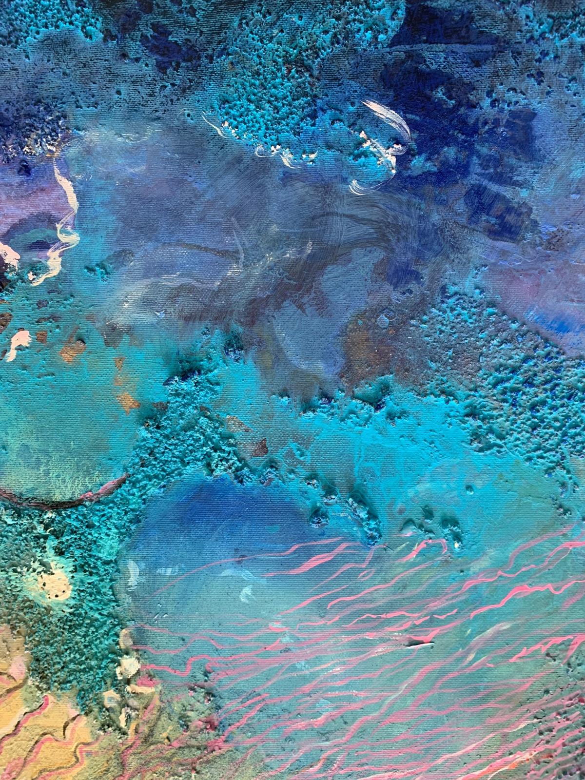 A Planet 2. Peinture acrylique contemporaine, Cosmos, Grande échelle, Artiste polonais - Autres styles artistiques Painting par Barbara Hubert