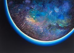 A Planet 2. Contemporary Acrylic Painting, Cosmos, Big scale, Polish artist