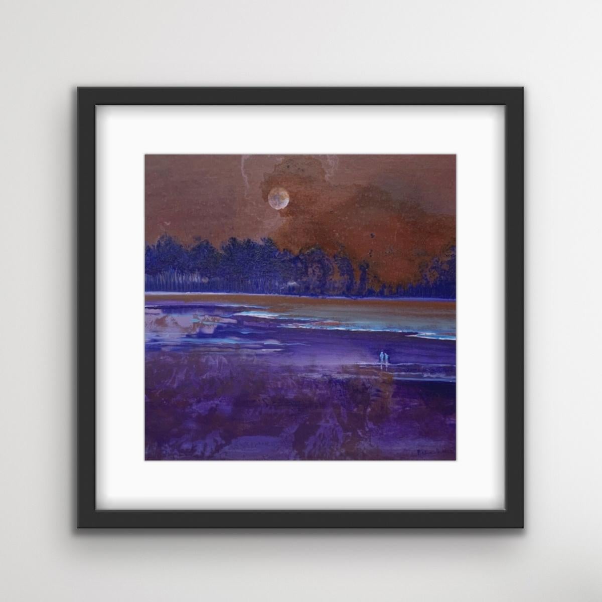The Moon - Contemporary Acrylic Painting, Landscape, Polish art For Sale 1