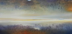 Helle Nacht. Contemporary Oil Abstract Landscape Painting, polnischer Künstler