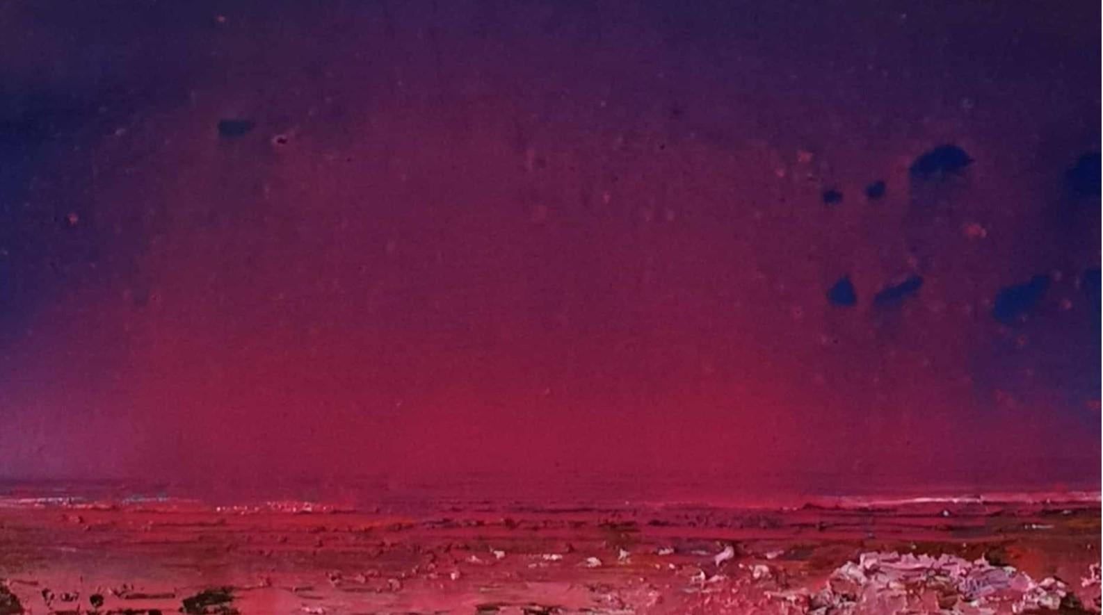 Zeitgenössisches figuratives Ölgemälde auf Leinwand der polnischen Künstlerin Barbara Hubert. Die Kunstwerke stellen Landschaften oder sogar Wasserlandschaften in abstrakter Weise dar. Es hat subtile Farben mit leuchtenden Farben. Die Atmosphäre