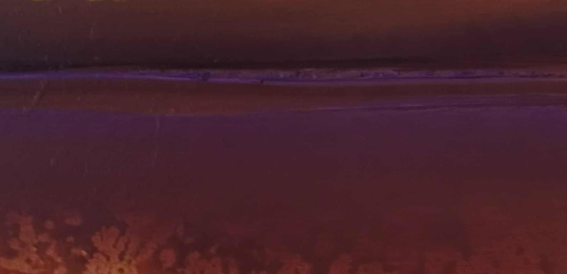 Zeitgenössisches figuratives Ölgemälde auf Leinwand der polnischen Künstlerin Barbara Hubert. Die Kunstwerke stellen Landschaften oder sogar Wasserlandschaften in abstrakter Weise dar. Es hat subtile Farben mit leuchtenden Farben. Die Atmosphäre