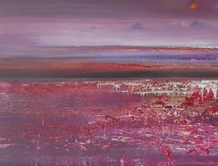 End of summer. Contemporary Oil Landscape Painting, Polish artist