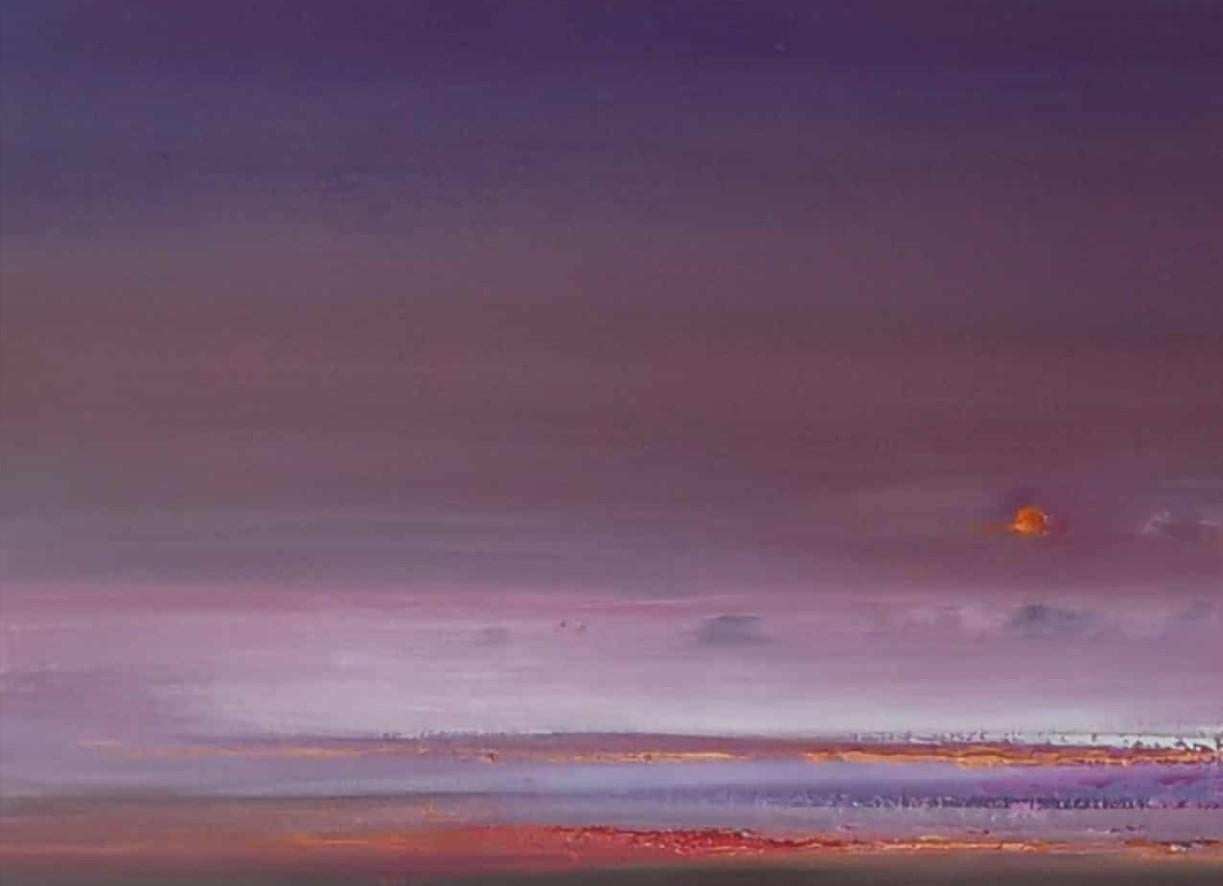 Ende des Sommers. Zeitgenössische Öl-Landschaftsmalerei, polnischer Künstler (Sonstige Kunststile), Painting, von Barbara Hubert