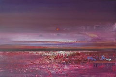 Barbara Hubert - Ende des Sommers. Zeitgenössische Öl-Landschaftsmalerei, polnischer Künstler Ende des Sommers. Zeitgenössische Öl-Landschaftsmalerei, polnischer Künstler