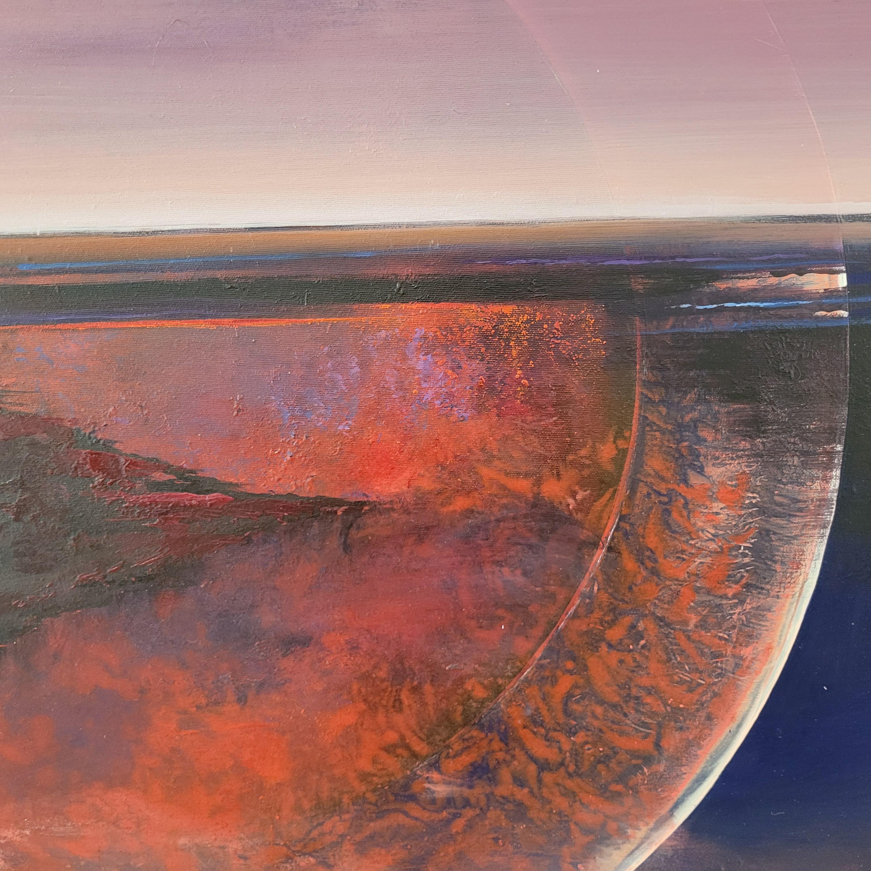 Pleine Lune 12. Peinture acrylique contemporaine, paysage, grande échelle, artiste polonais en vente 5