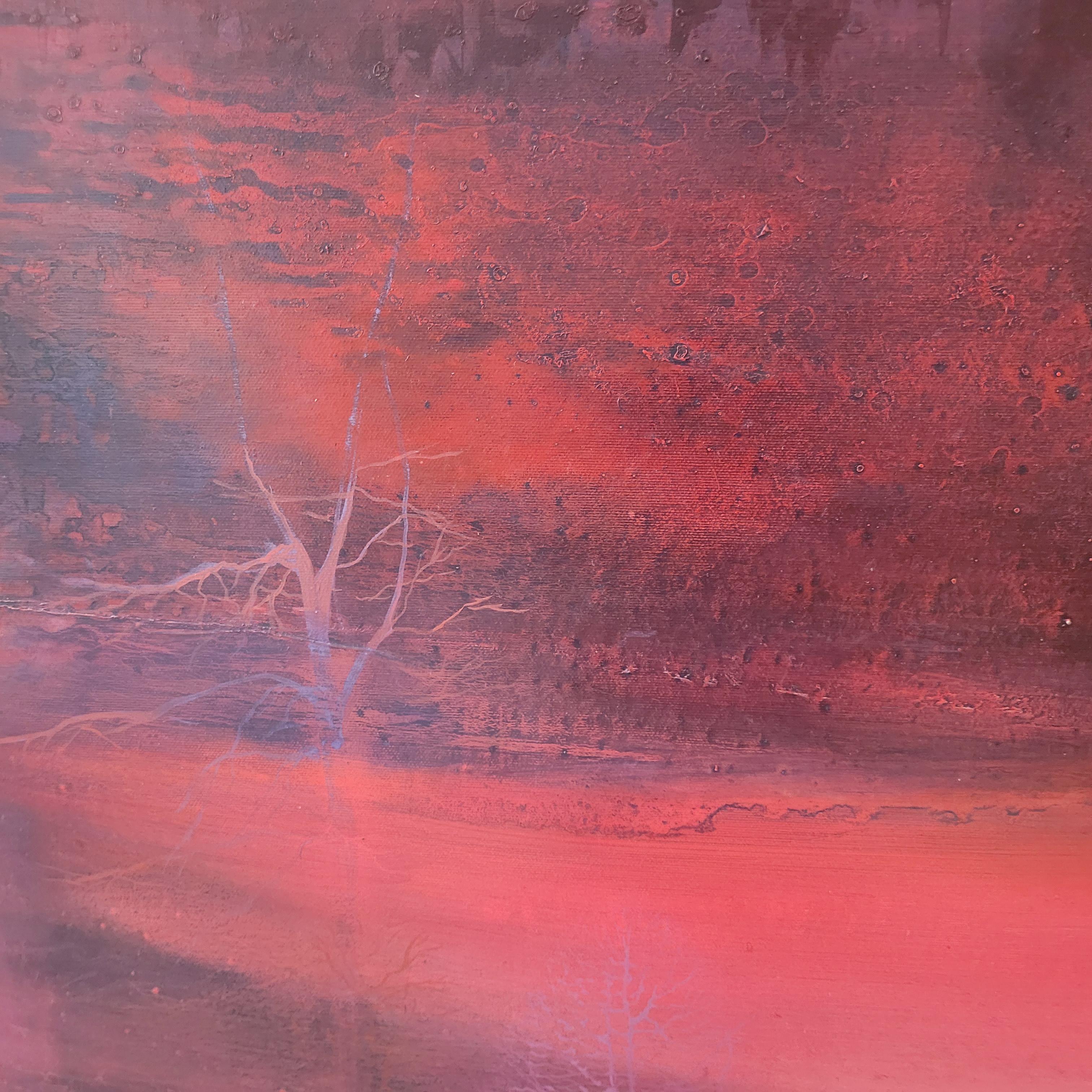 Pleine Lune 12. Peinture acrylique contemporaine, paysage, grande échelle, artiste polonais en vente 2