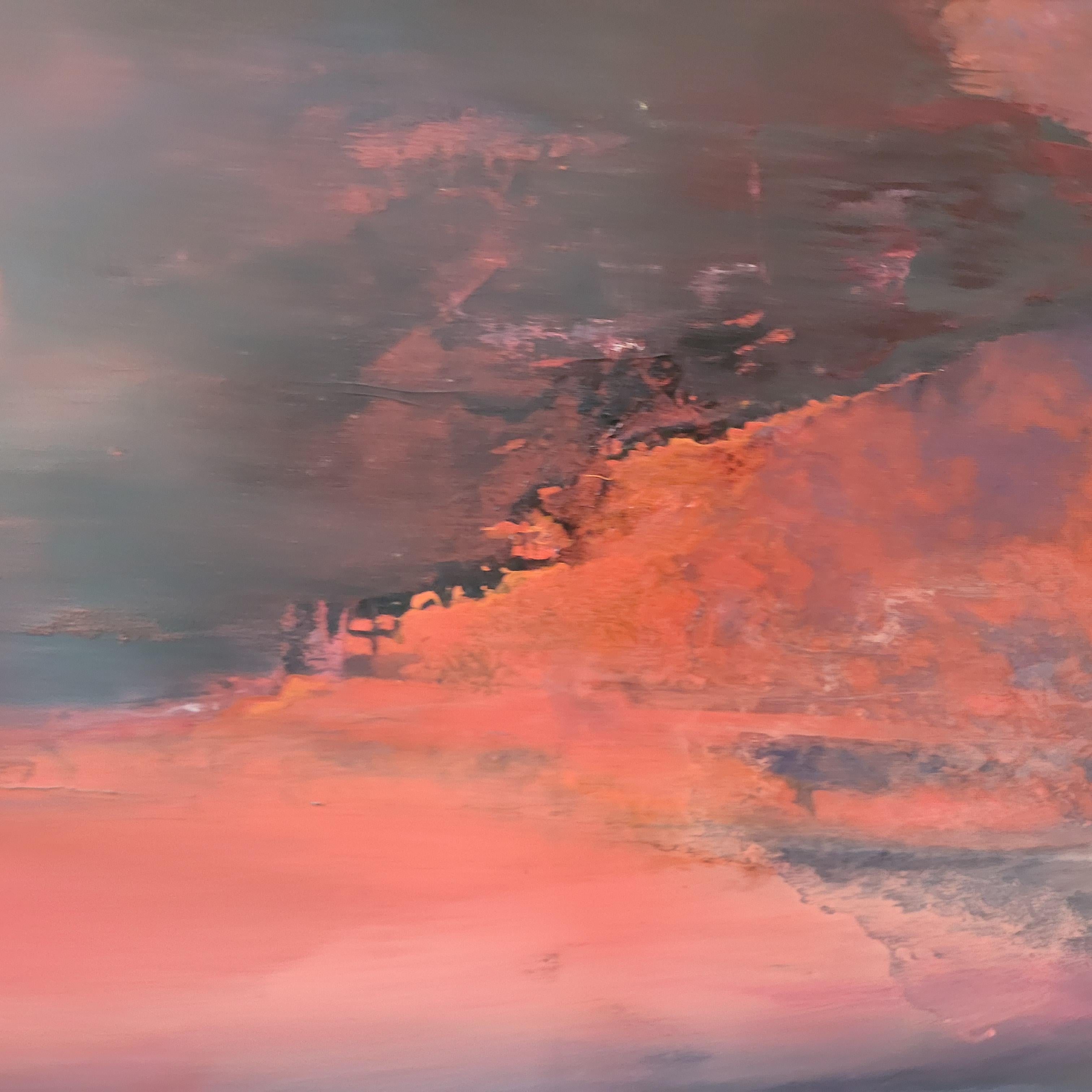 Pleine Lune 12. Peinture acrylique contemporaine, paysage, grande échelle, artiste polonais en vente 3