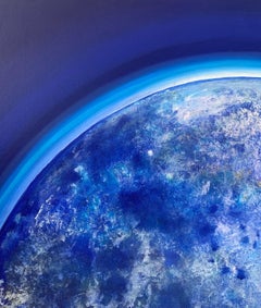 Full Moon. Contemporary Acrylic Painting, Big scale, Polish artist