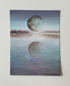 Full moon III - XXI Century, Contemporary Acrylic Painting, Landscape