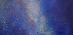 Galaxy 1. Contemporary Oil Abstract Landscape Painting, Polish artist