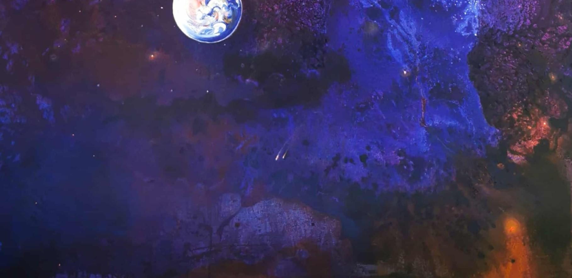 Zeitgenössisches figuratives Ölgemälde auf Leinwand der polnischen Künstlerin Barbara Hubert. Die Kunstwerke stellen Landschaften oder sogar Wasserlandschaften in abstrakter Weise dar. Es hat subtile Farben mit leuchtenden Farben. Die Atmosphäre