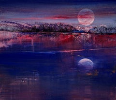 Barbara Hubert - Landschaft. Zeitgenössische Öl-Landschaftsmalerei, polnischer Künstler Landschaft. Zeitgenössische Öl-Landschaftsmalerei, polnischer Künstler