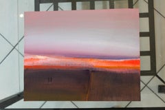 Landscape IV - Acrylic Landscape Painting, Muted colors with Bright Accents