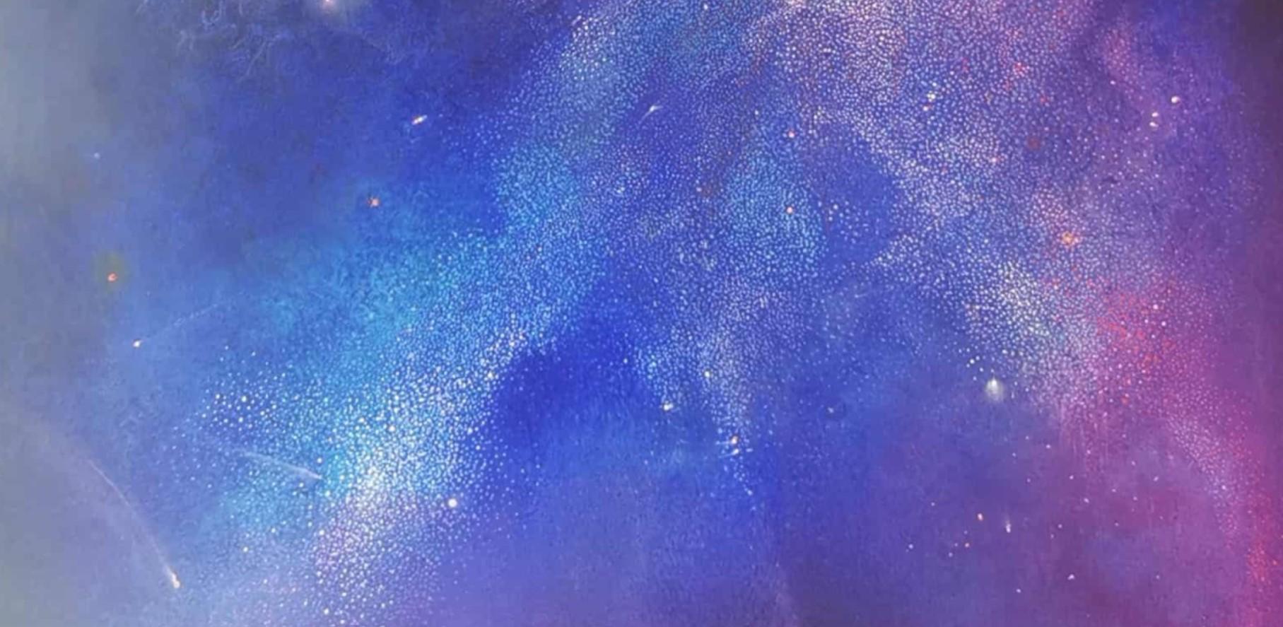 Nacht der Sternschnuppen 3. Zeitgenössische Öl-Landschaftsmalerei, polnischer Künstler (Sonstige Kunststile), Painting, von Barbara Hubert