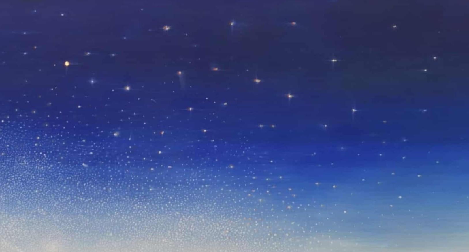 Nacht der Sternschnuppen. Zeitgenössische Öl-Landschaftsmalerei, polnischer Künstler (Sonstige Kunststile), Painting, von Barbara Hubert