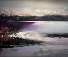 The Dawn. Contemporary Oil Abstract Landscape Painting, Polish artist