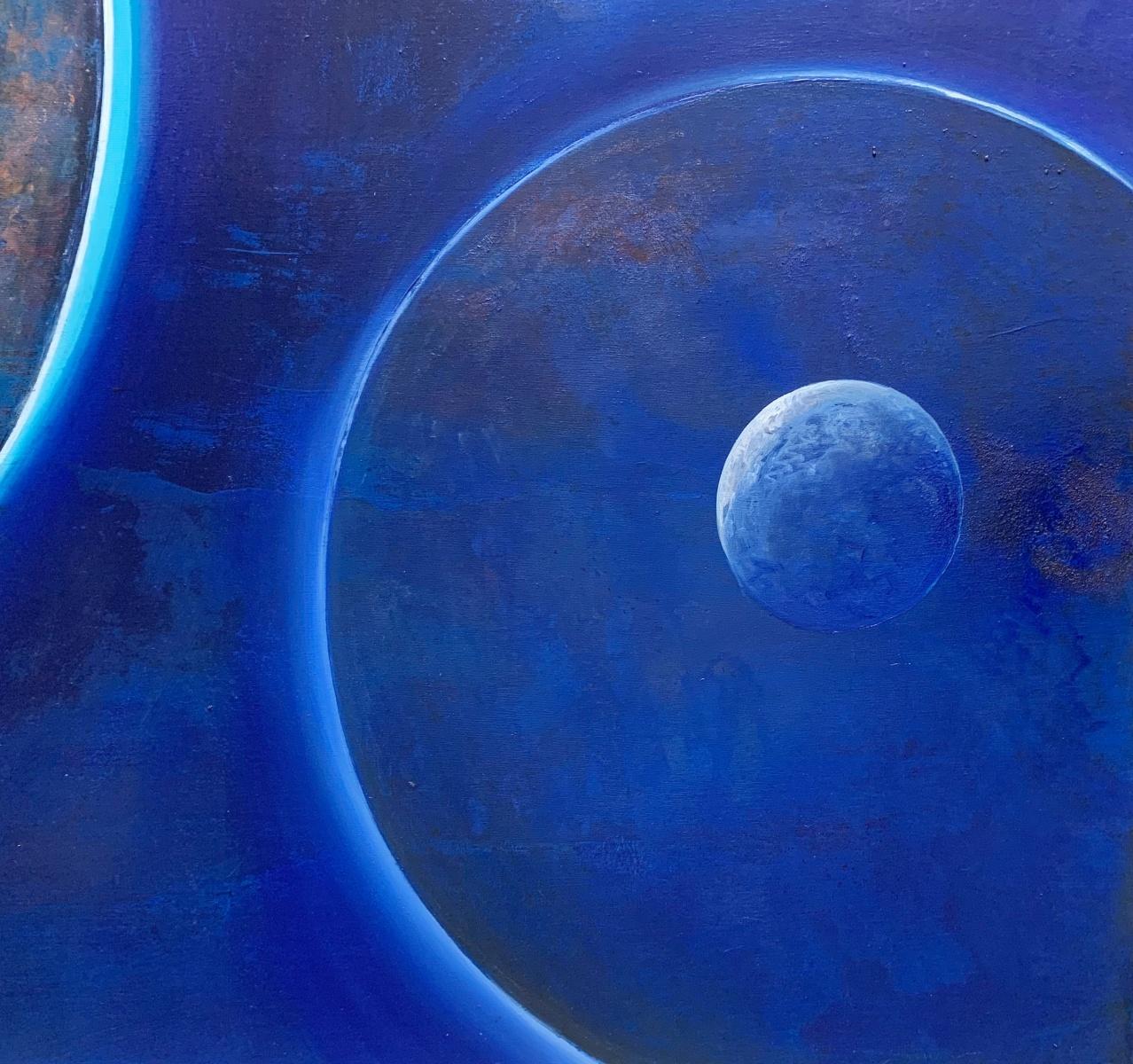 Venus and Mars. Contemporary Acrylic Painting, Galaxy, Big scale, Polish artist For Sale 2