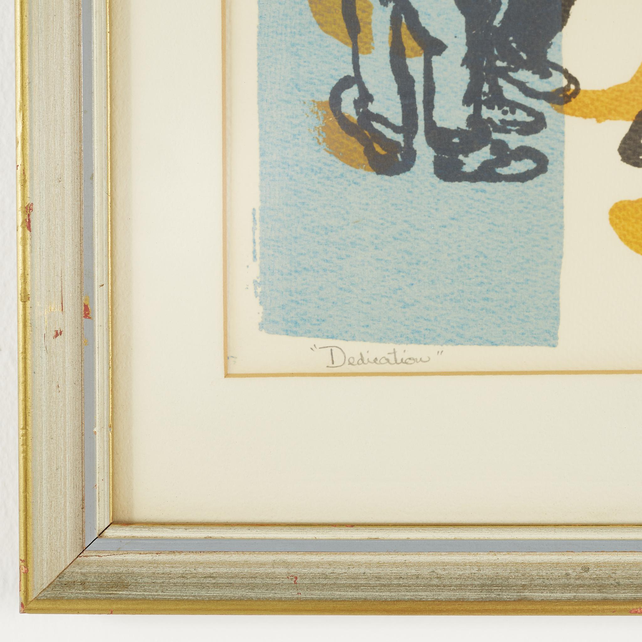 American Barbara Hughes Mid Century Lithograph Art
