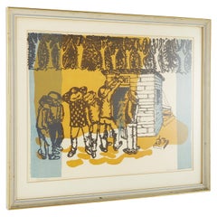 Barbara Hughes Mid Century Lithograph Art