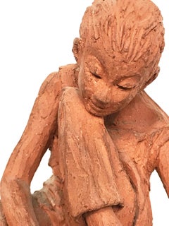 BARBARA HUGHES Terracotta Maquette of Girl