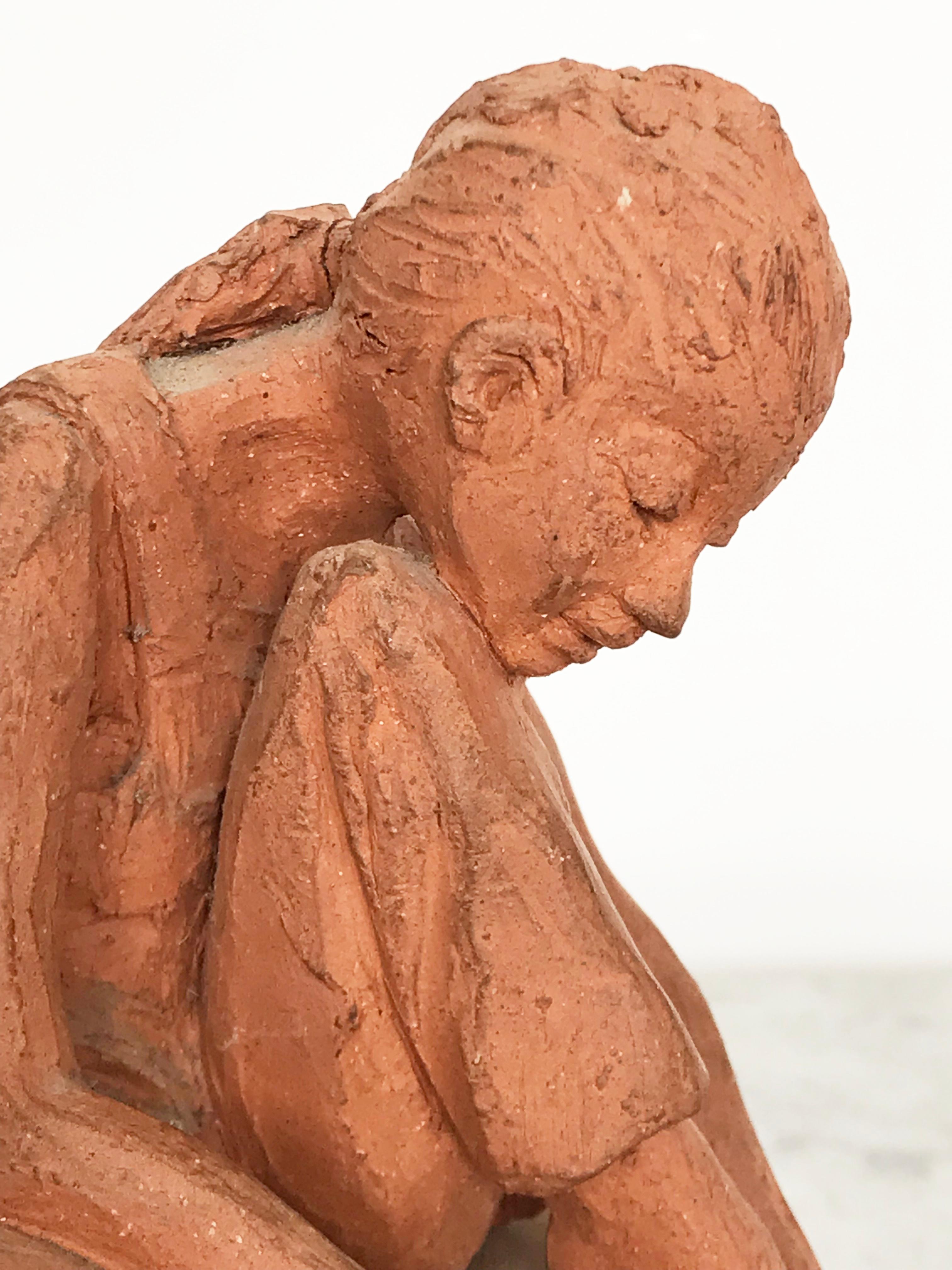 Mid-Century Modern BARBARA HUGHES Terracotta Maquette of Girl