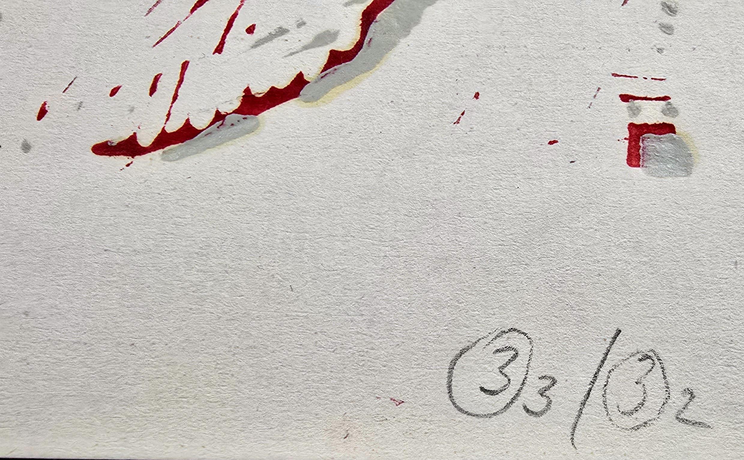 Untitled (XX) (Abstract, Red, Grey) (25% OFF LIST PRICE) For Sale 3