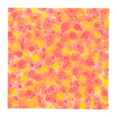 Barbara Kiskovski Acrylic on Canvas, Titled: "Orange, Yellow 
Pink". (2024)