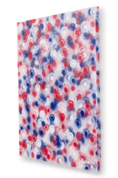 Barbara Kiskovski Spray-Painted Acrylic on Canvas, Red, White & Blue". (2024)