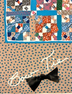 Mixed Media Collage Feminist Lithograph Folk Art Quilt Pattern & Decoration Art