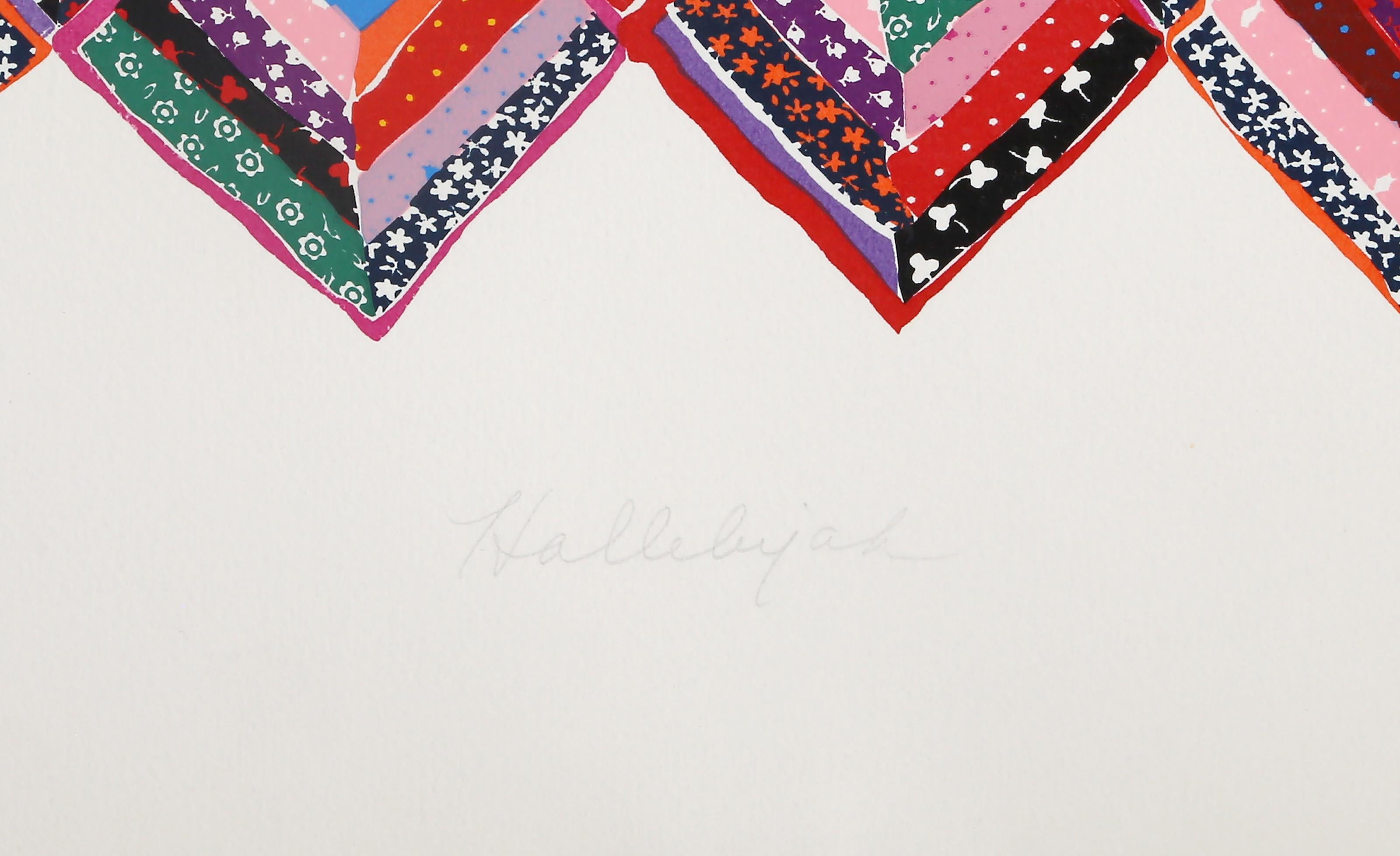 Hallelujah, Abstract Geometric Screenprint by Barbara Kohl-Spiro For Sale 3