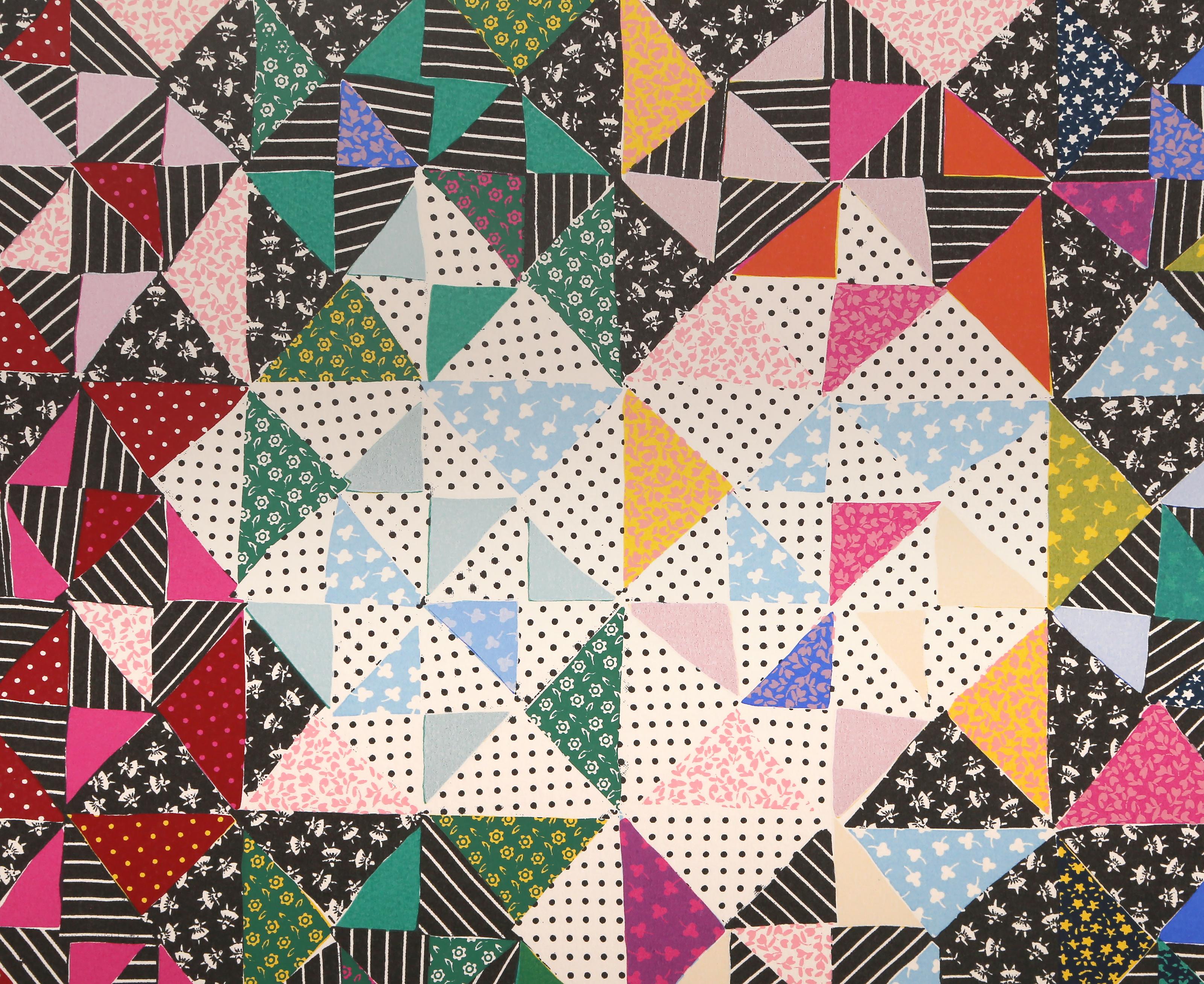 Pinwheel and Pride, Abstract Geometric Screenprint by Barbara Kohl-Spiro For Sale 1