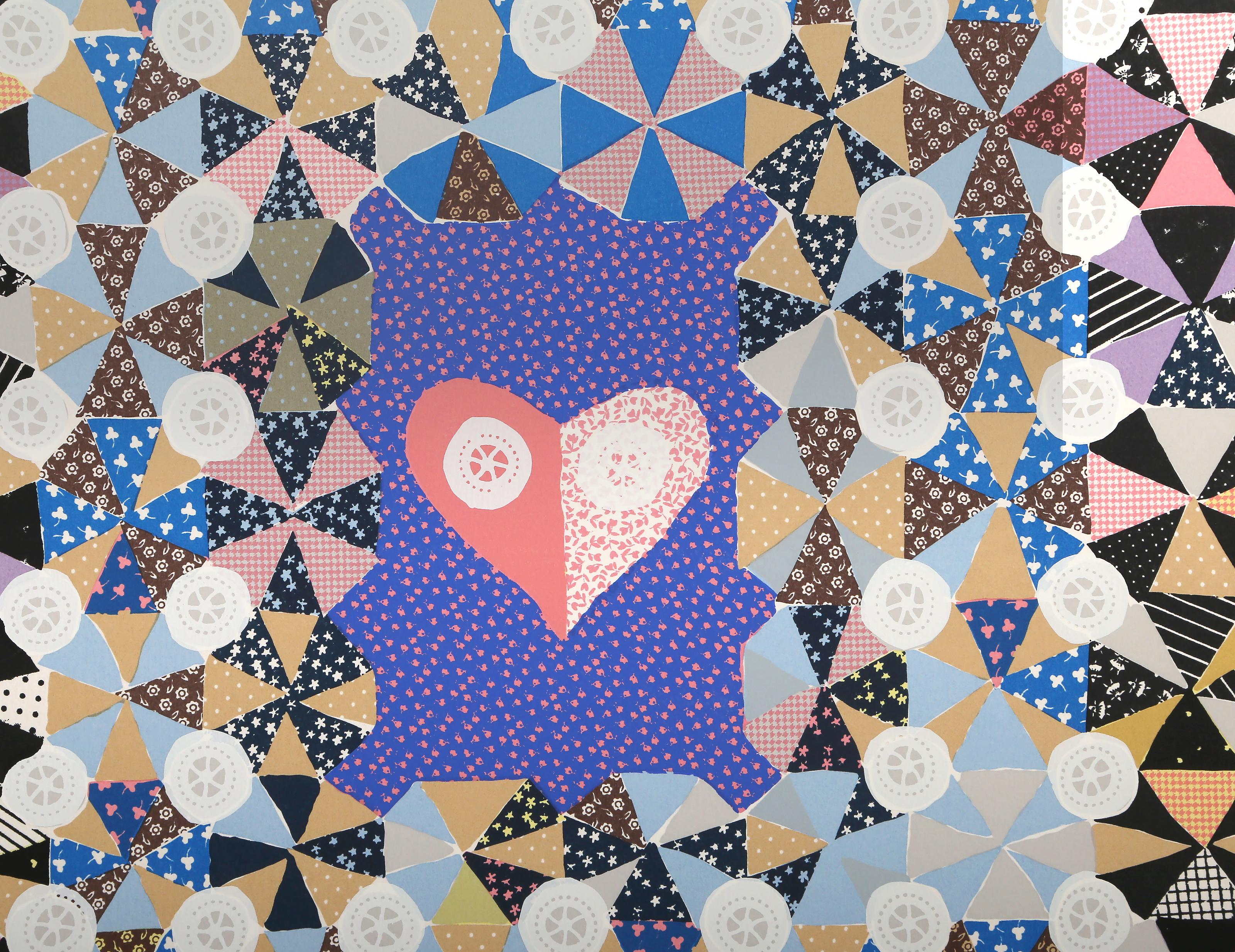 Sweet Soul, Abstract Geometric Screenprint by Barbara Kohl-Spiro For Sale 1
