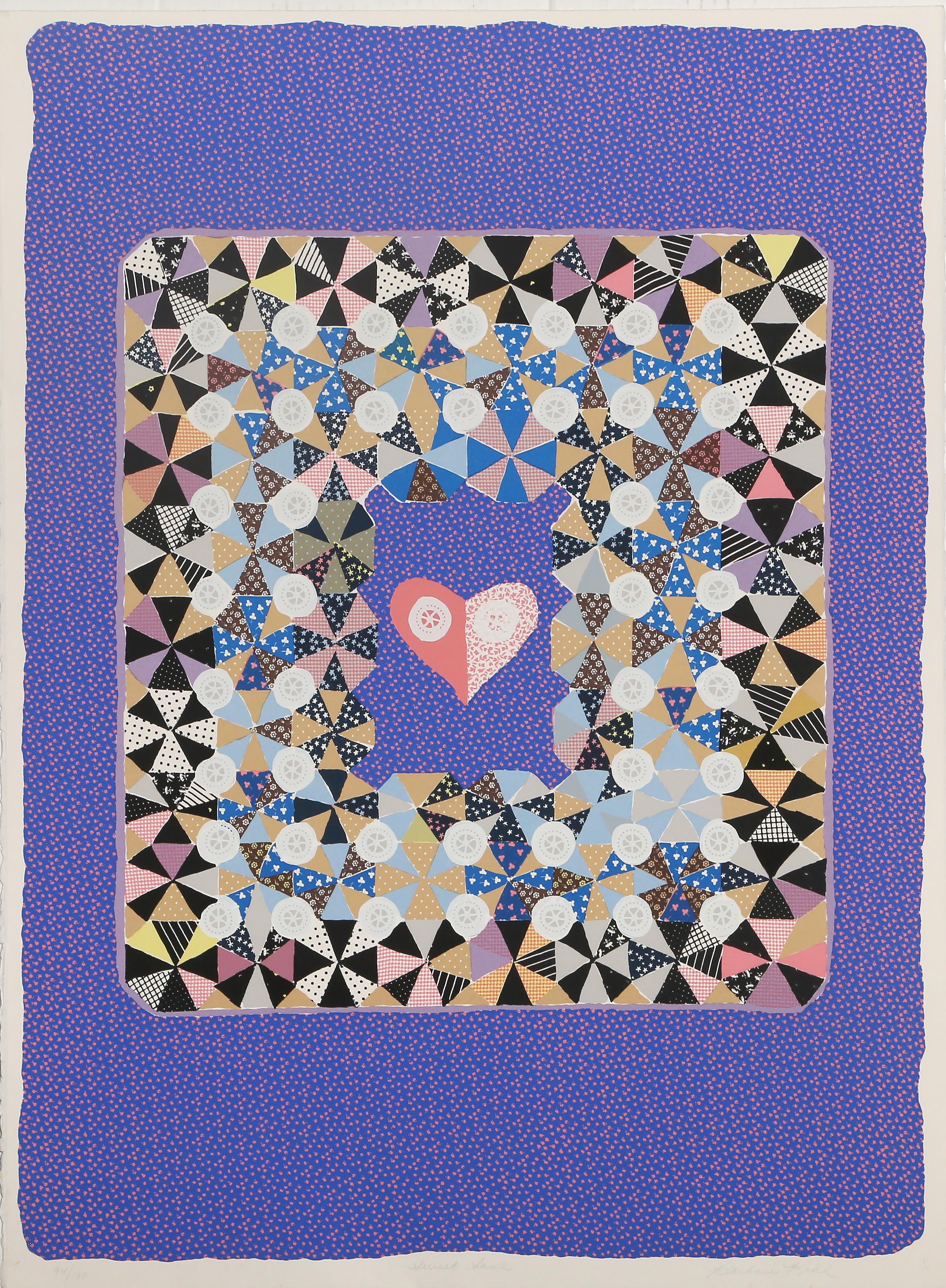 Barbara Kohl-Spiro, American (1941 - ) - Sweet Soul, Year:  1980, Medium:  Screenprint on Arches, signed, titled and numbered in pencil, Edition:  94/100, Image Size:  29 x 21 inches, Size:  30 x 22.25 in. (76.2 x 56.52 cm), Publisher:  Brand X