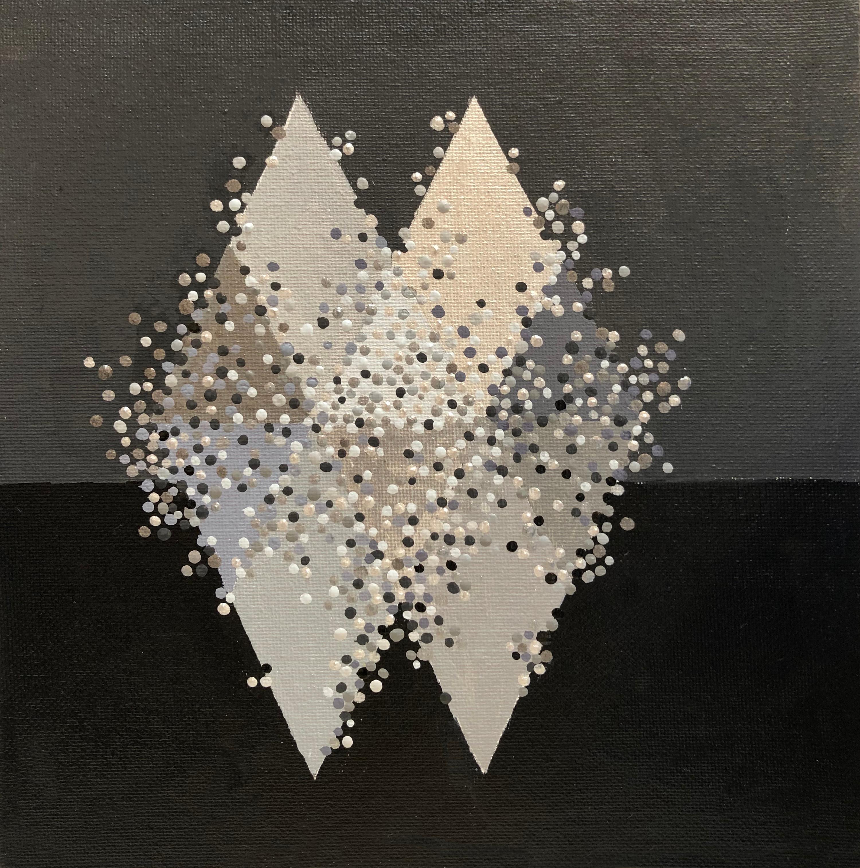 Study with Overlapping Diamonds II - Painting by Barbara Kolo