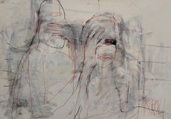 Couple, Mixed Media on Paper