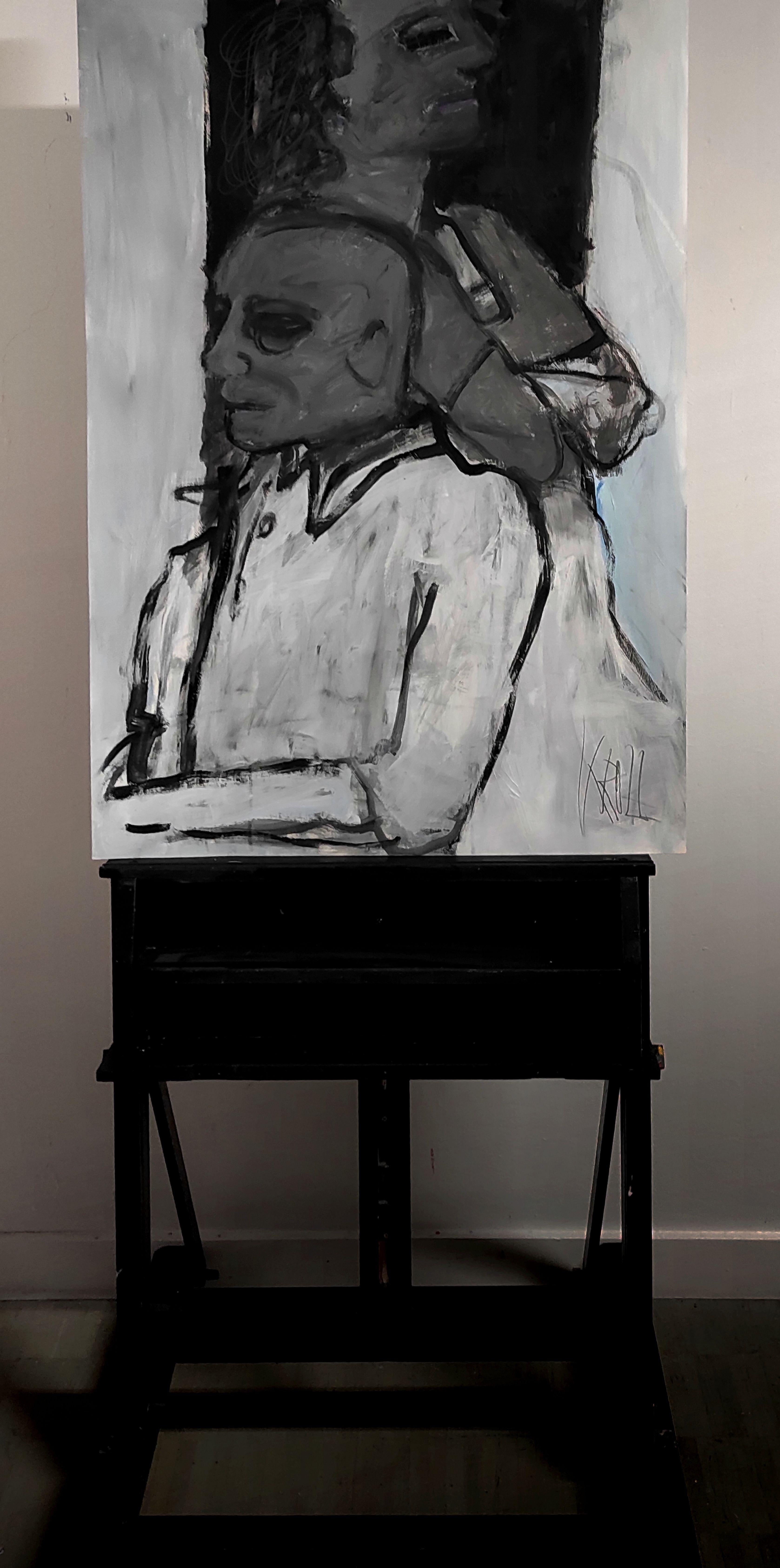 At home, Painting, Acrylic on Paper For Sale 1