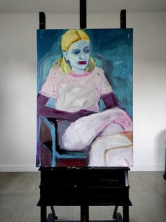 Conversation avec un ami, peinture, acrylique sur toile