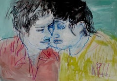 Friends, Drawing, Pencil/Colored Pencil on Paper