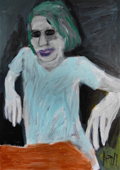 Green hair, Painting, Acrylic on Paper