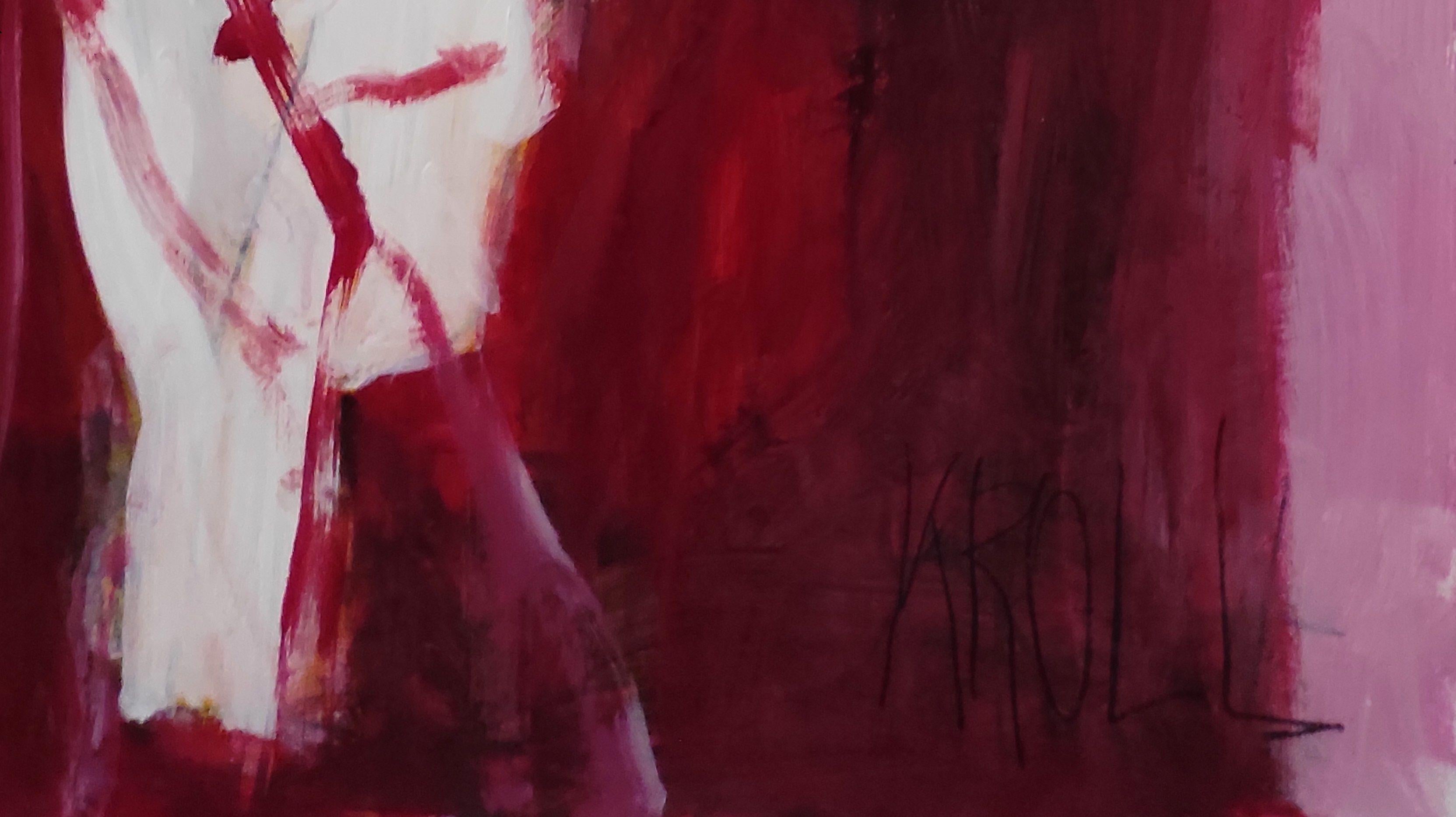 In Rot, Gemälde, Acryl auf Papier im Angebot 1