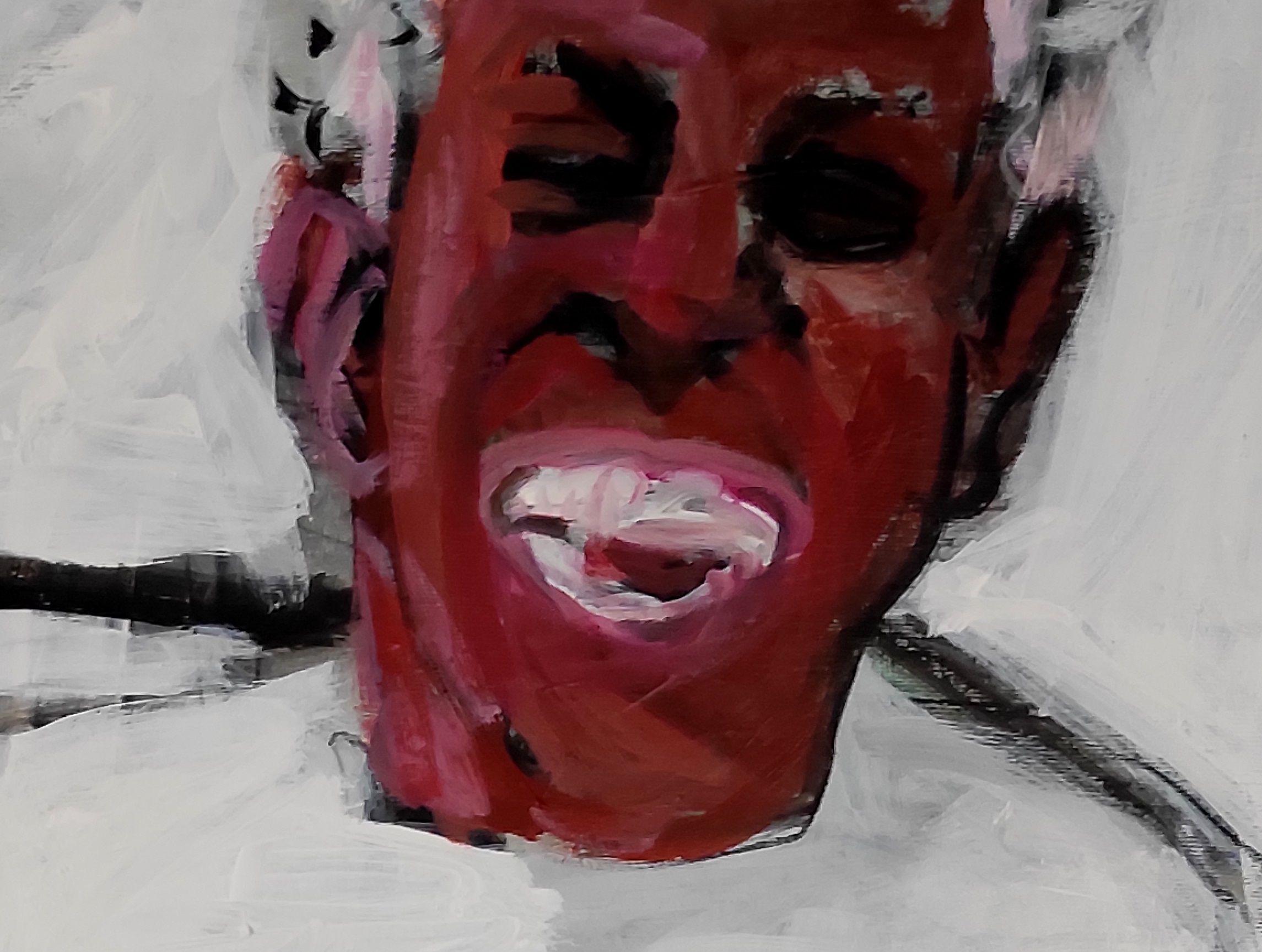 Old man, Painting, Acrylic on Canvas For Sale 2