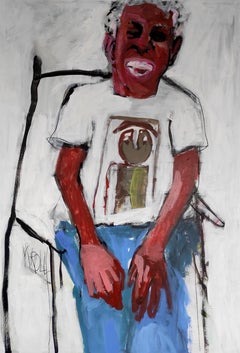 Old man, Gemälde, Acryl auf Leinwand